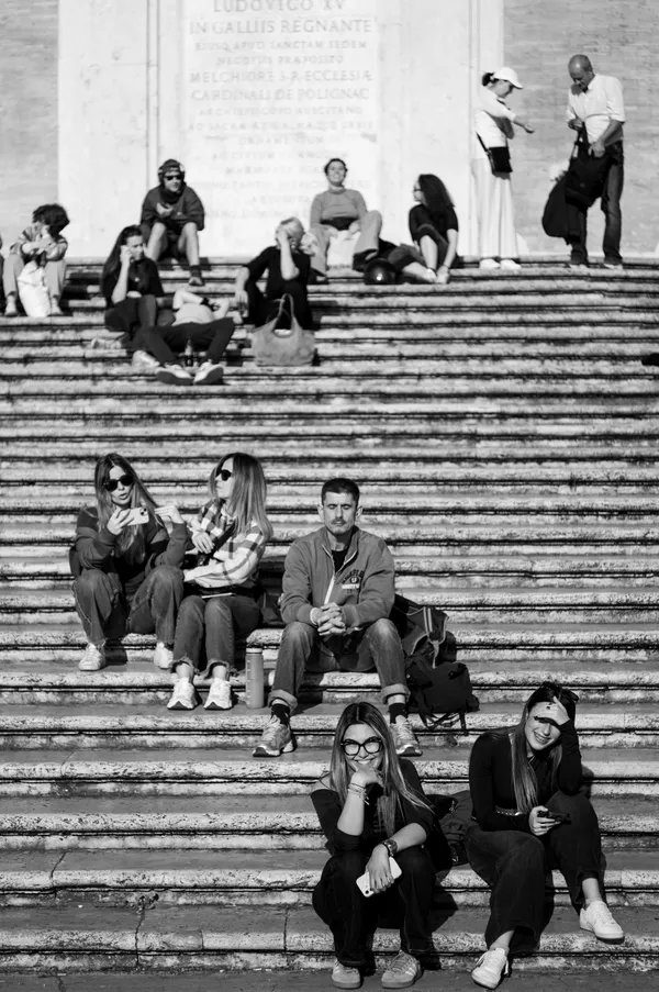 On the stairs, Rome